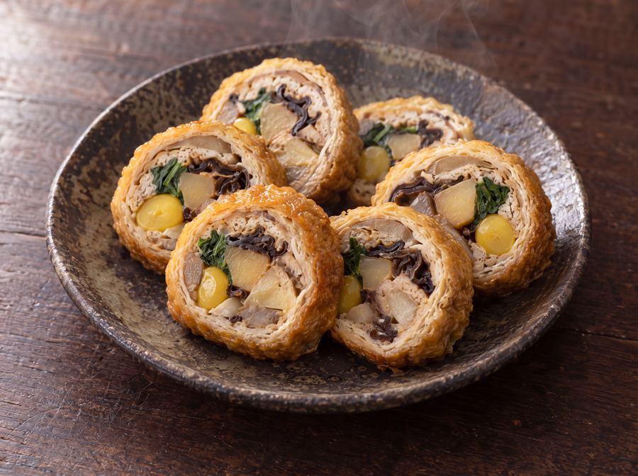 Rouleaux de tofu enrobés de yuba